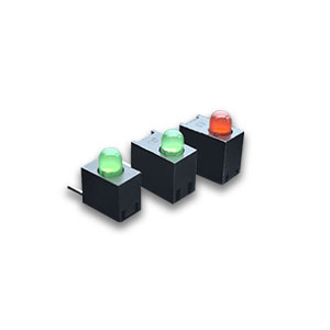 3mm帶底座單孔單燈holder led